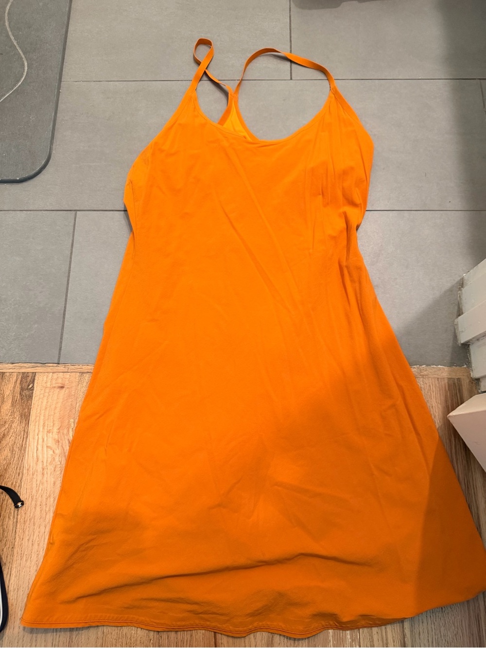 Outdoor Voices Bright Orange Strappy Exercise Dress